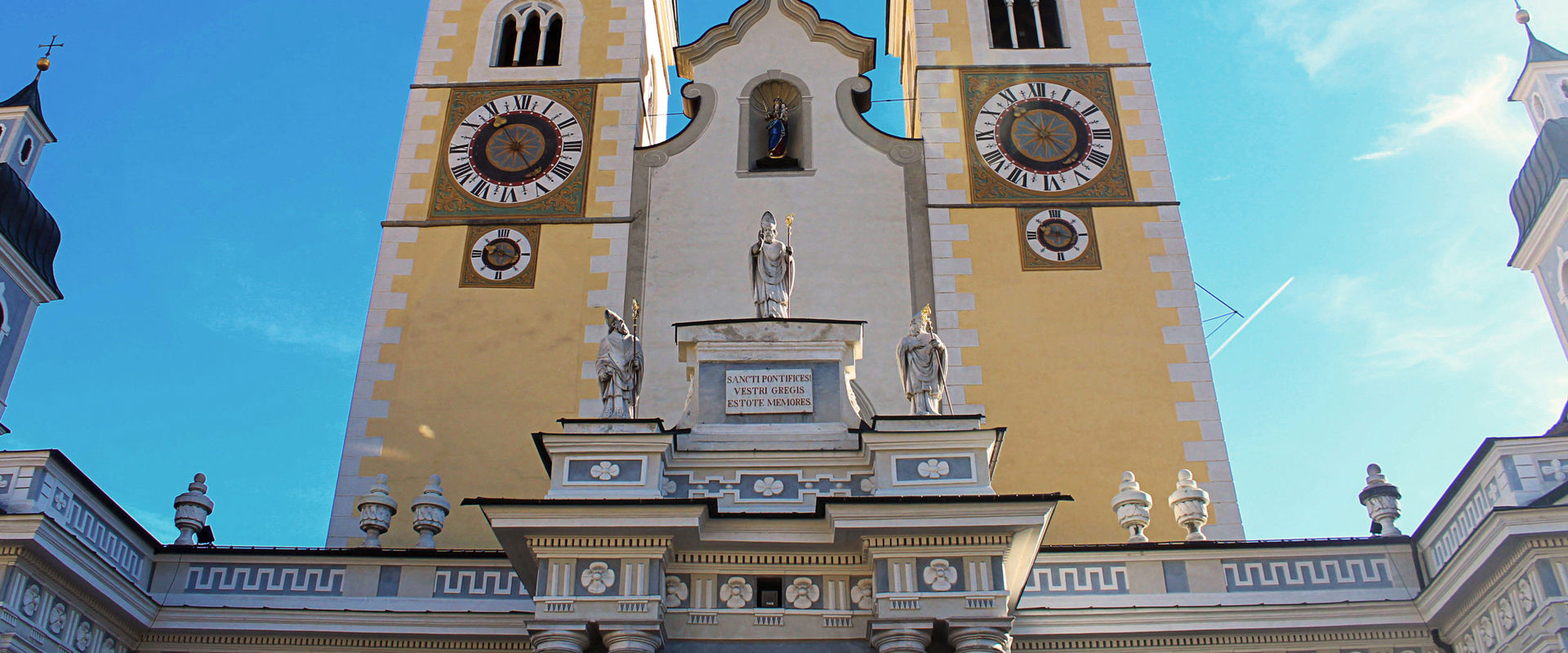 Cathedral of Brixen. Frontal photo of the Brixen Cathedral.