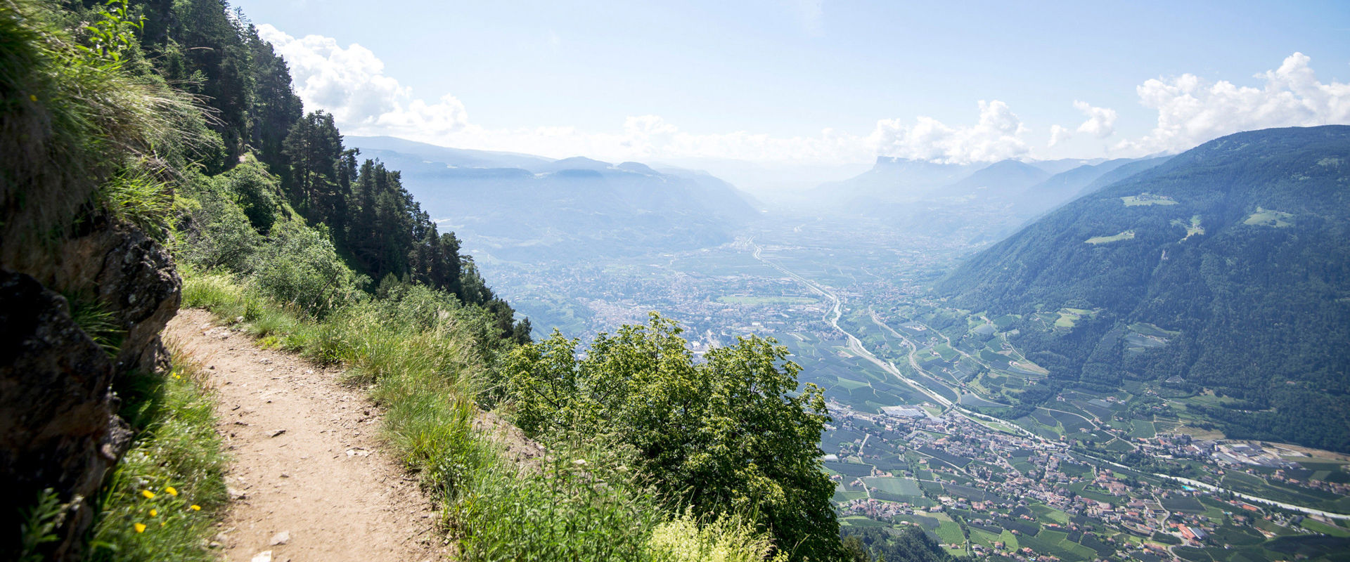 High routes in South Tyrol High routes in South Tyrol - View of Meran