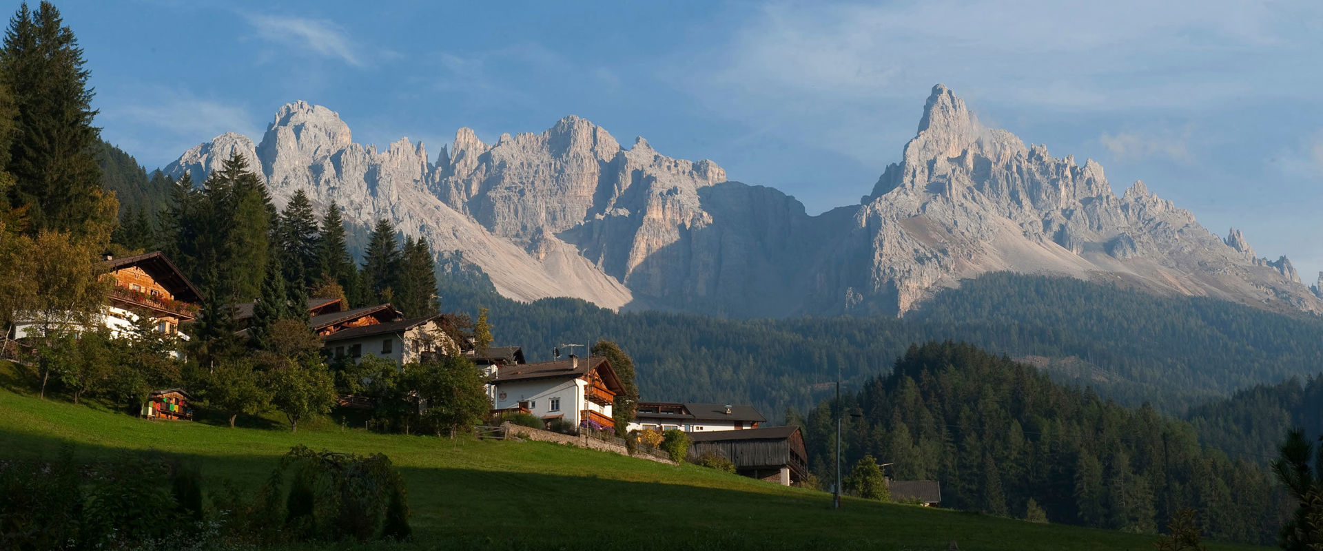Eggen View of Eggen with the Dolomites in the background