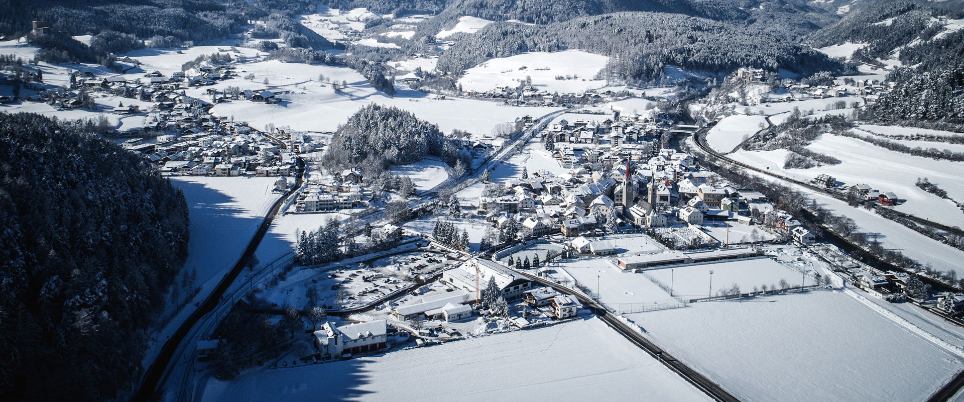 St. Lorenzen View of St. Lorenzen from above in winter