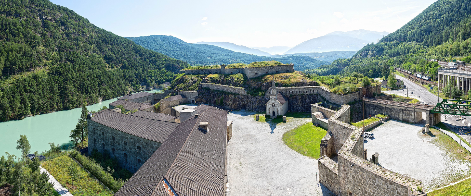 Franzensfeste fortress View of Franzensfeste fortress from above.