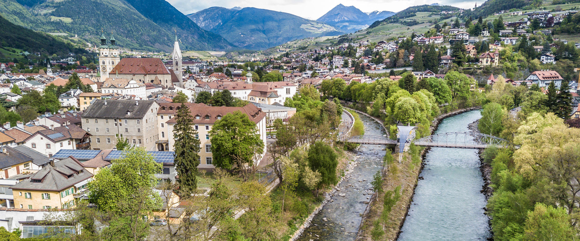 Brixen The rivers Eisack & Rienz flow together in Brixen